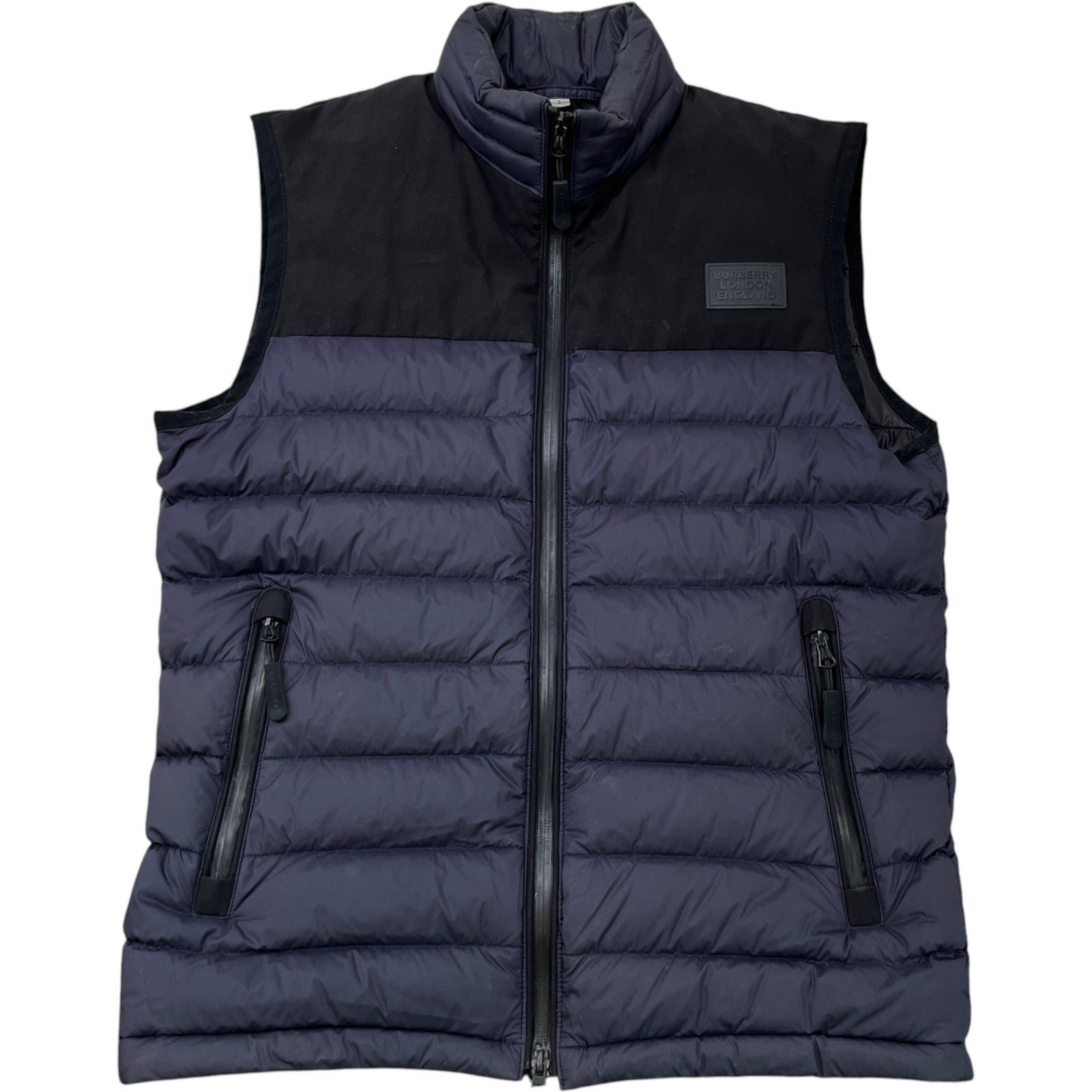 Men's Logo Patch Gilet Navy Size S - Photo 1