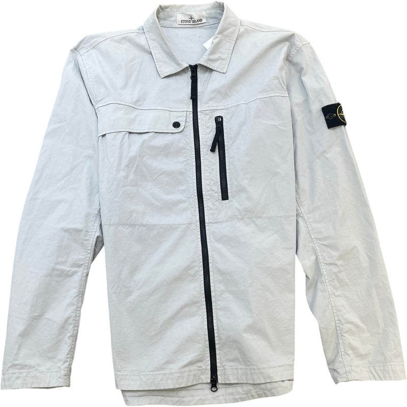 Men's Applique Logo OverShirt Grey Size XL