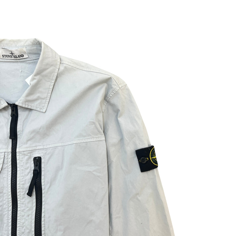 Men's Applique Logo OverShirt Grey Size XL