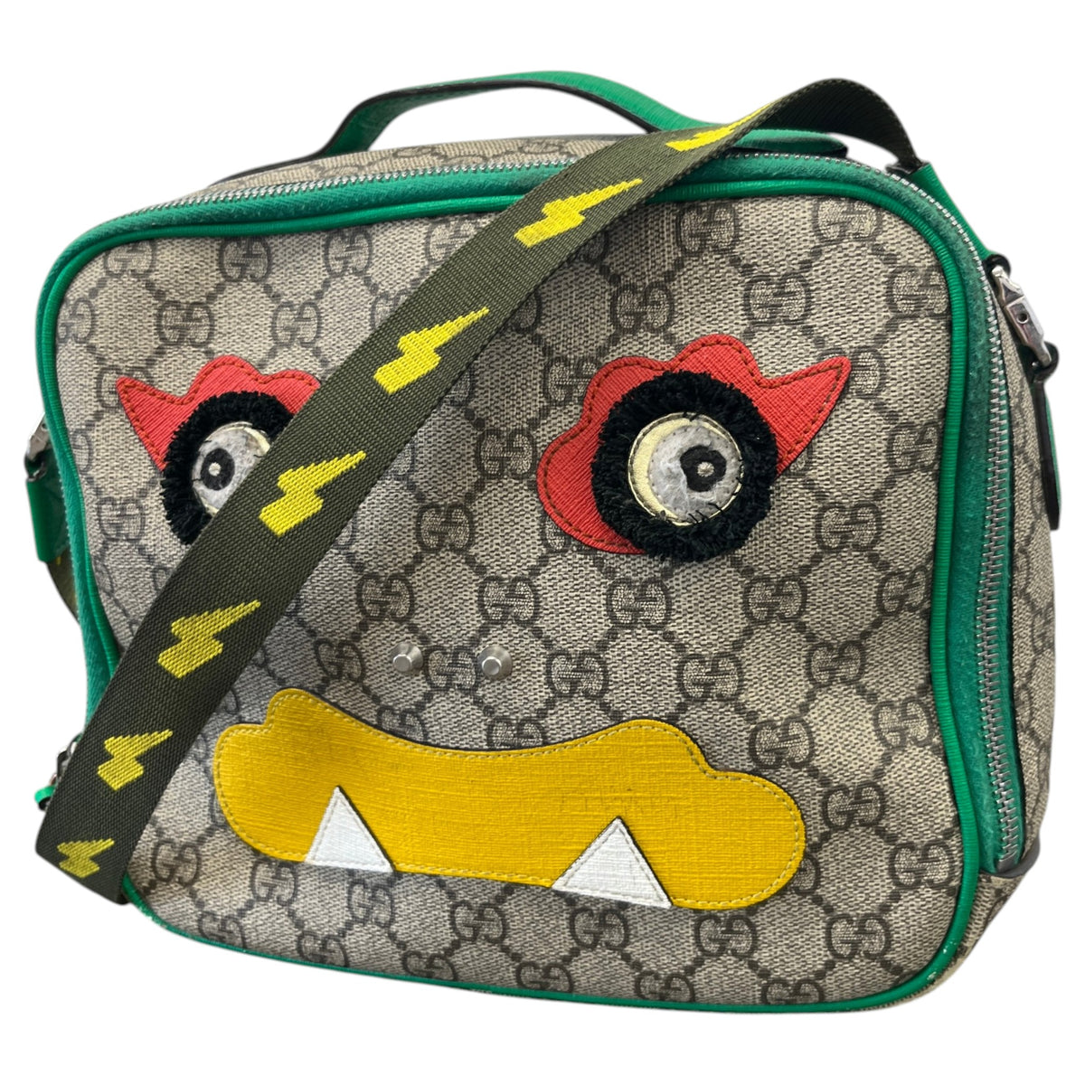 Boy's GG Supreme Monster Messenger Bag Beige - Photo 4