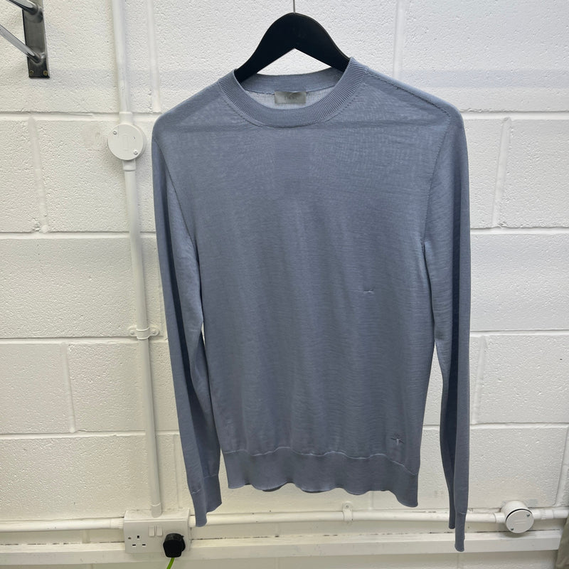 Men's Bee Embroidered Sweatshirt Blue Size S