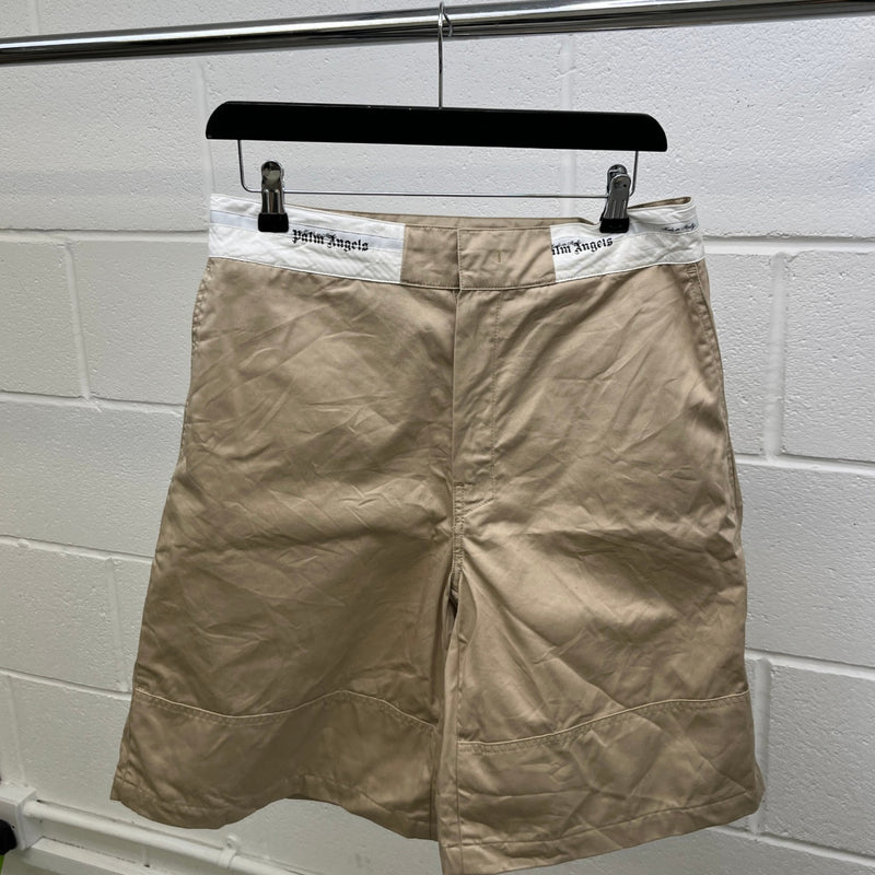 Men's Logo Waistband Shorts Beige Size IT 46 / UK 30