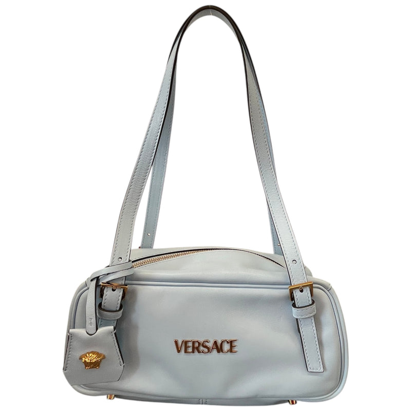 Women's Nappa Bowling Shoulder Handbag Blue