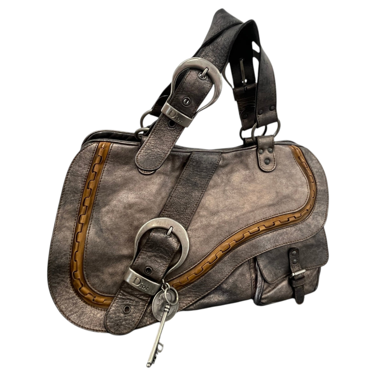 Women's Gaucho Handbag Silver - Photo 4