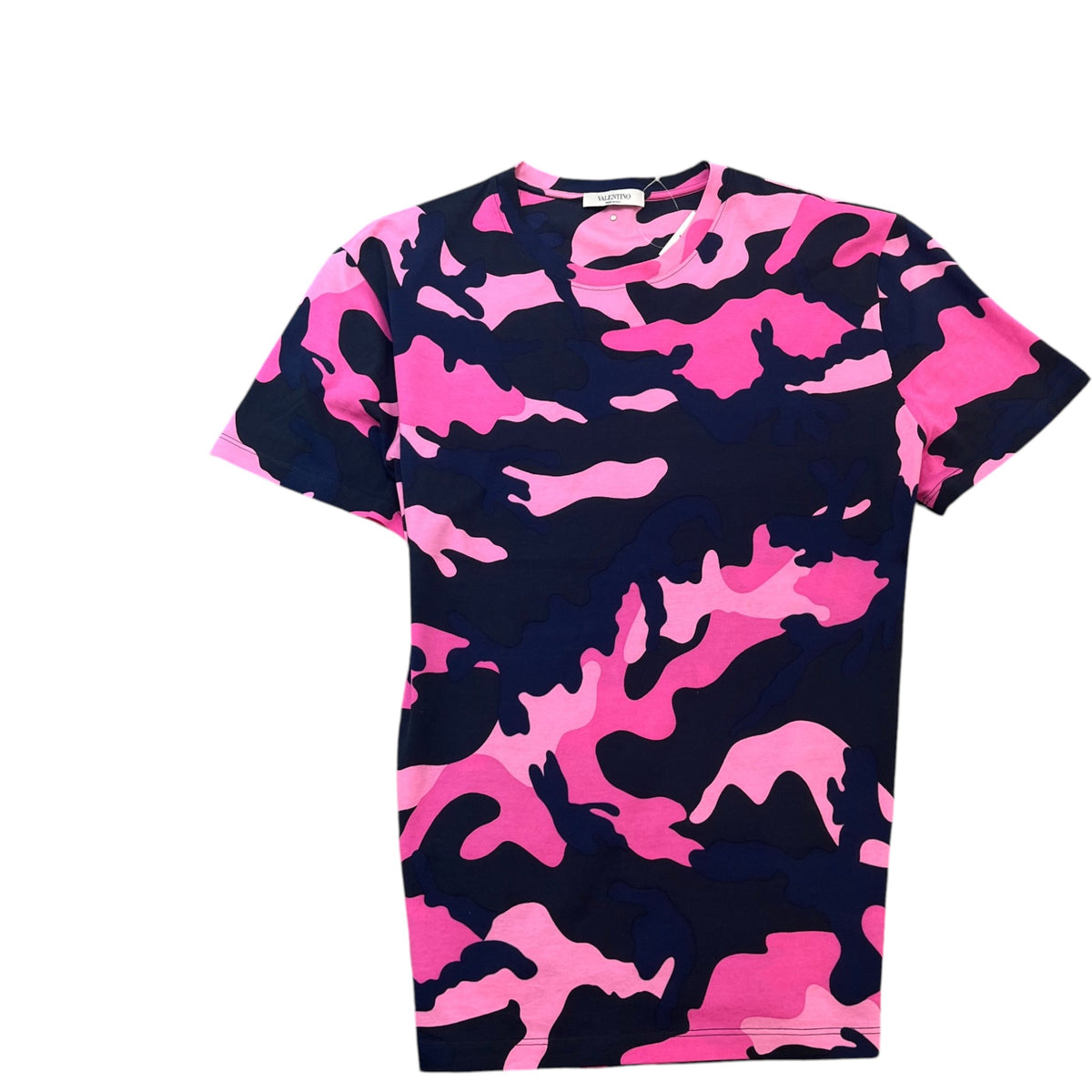 Men's Camouflage Print T-Shirt Pink Size L - Photo 1