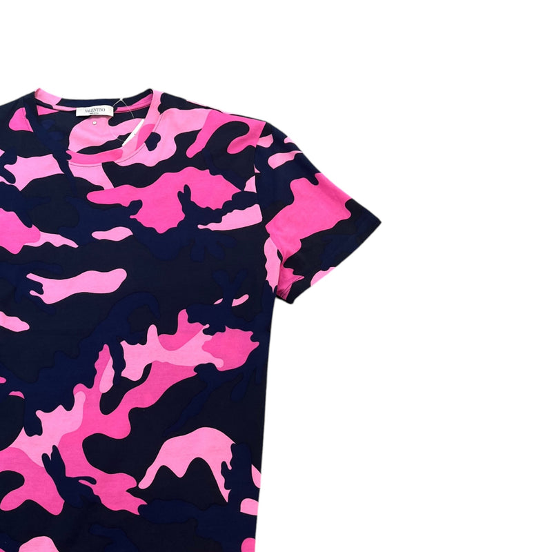 Men's Camouflage Print T-Shirt Pink Size L