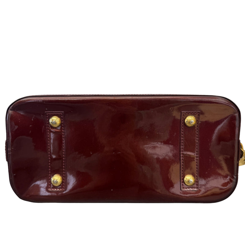 Women's Vernis Leather Alma Pm Bag Burgundy
