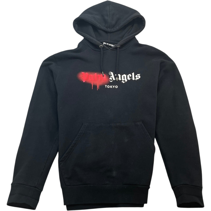 Men's Spray Logo Hoodie Black Size L