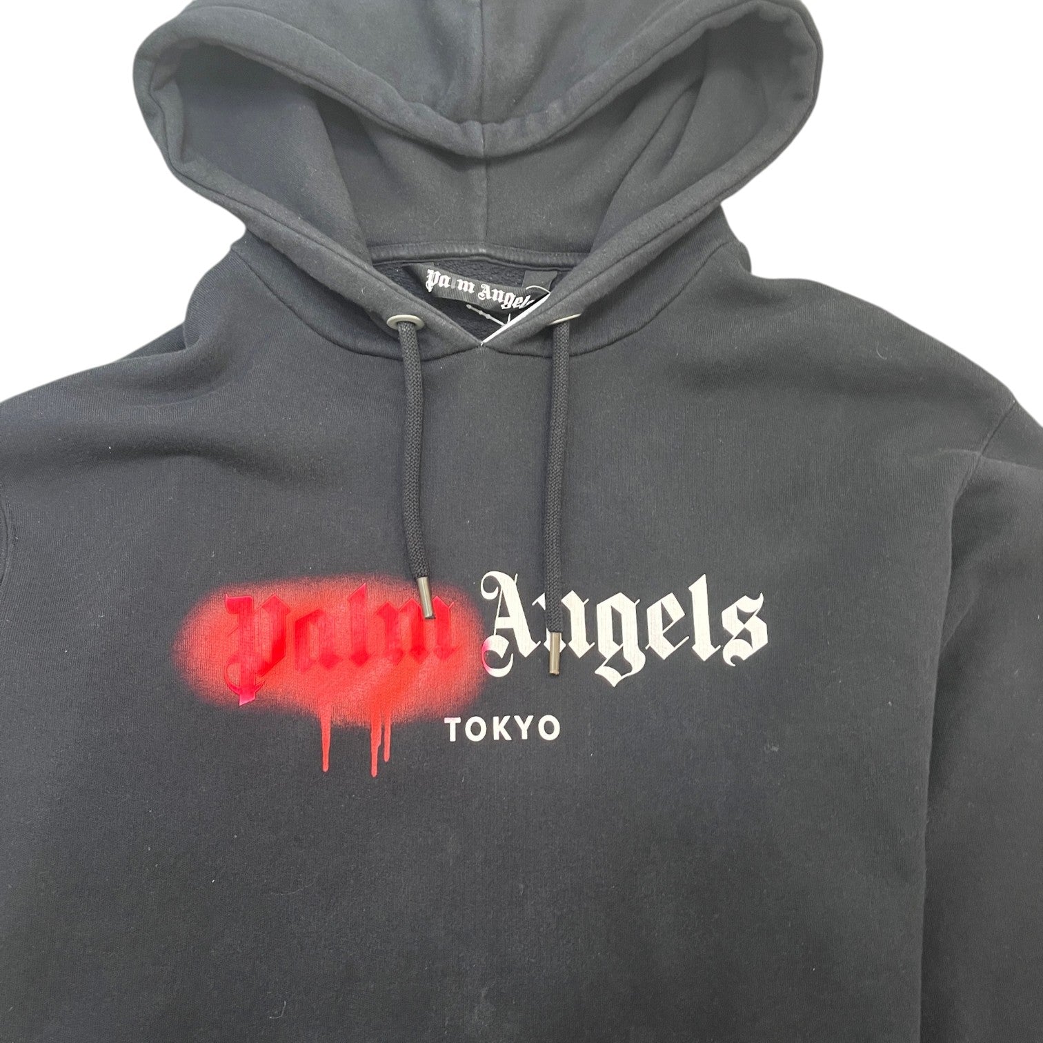 Men's Spray Logo Hoodie Black Size L - Photo 6