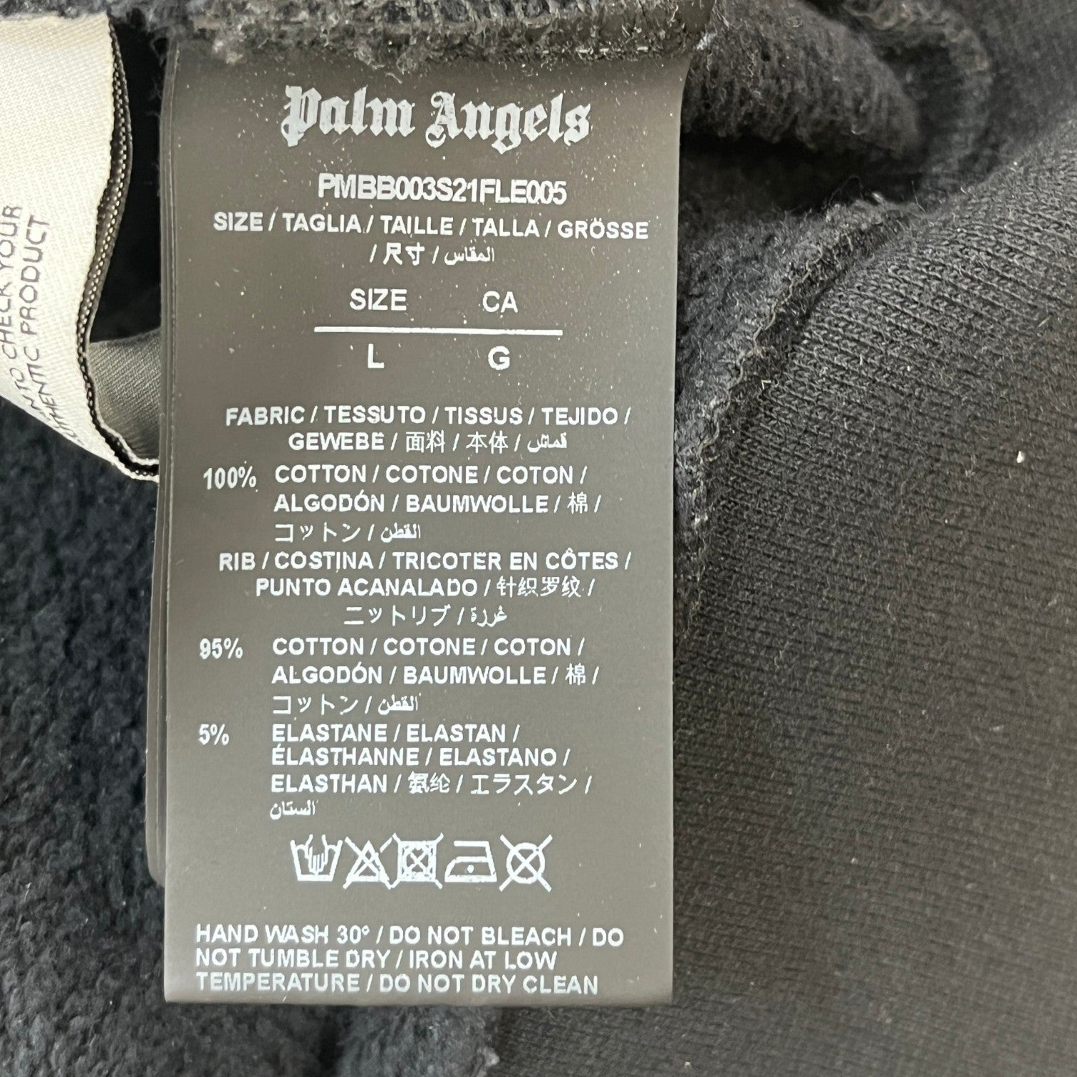 Men's Spray Logo Hoodie Black Size L - Photo 7