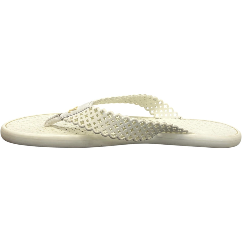 Women's LV Monogram Sandals White Size UK 6.5 / EU 39.5