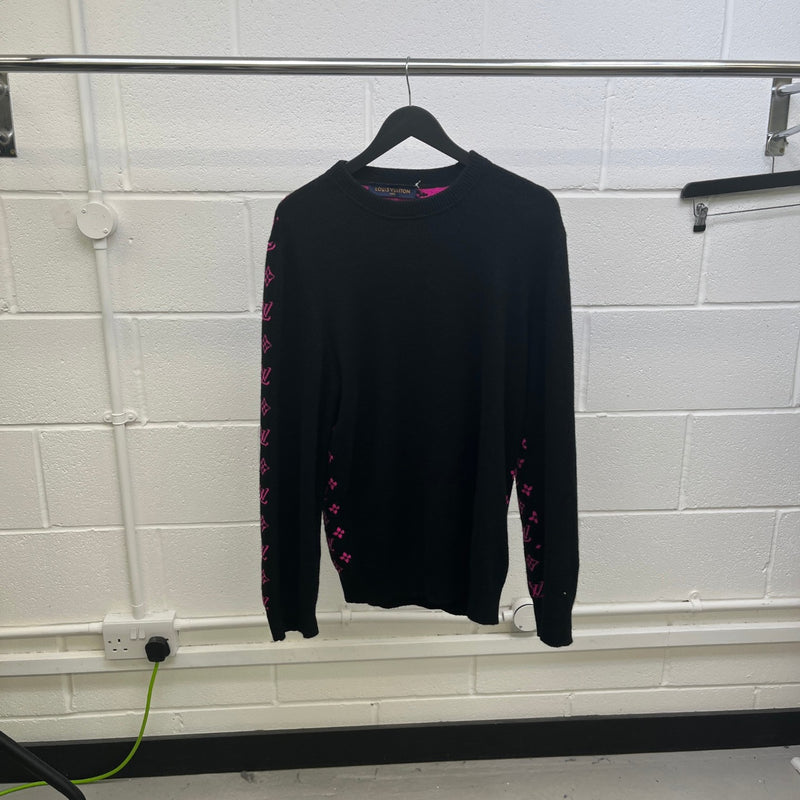 Men's Monogram Knit Jumper Black Size XL