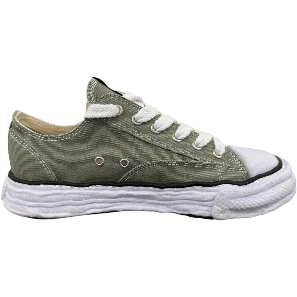 Men's Yasuhiro Peterson 23 OG Sole Canvas Low Trainers Khaki Size UK 10 / EU 44 - Photo 5