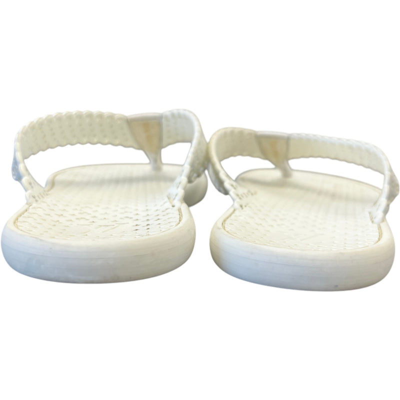 Women's LV Monogram Sandals White Size UK 6.5 / EU 39.5