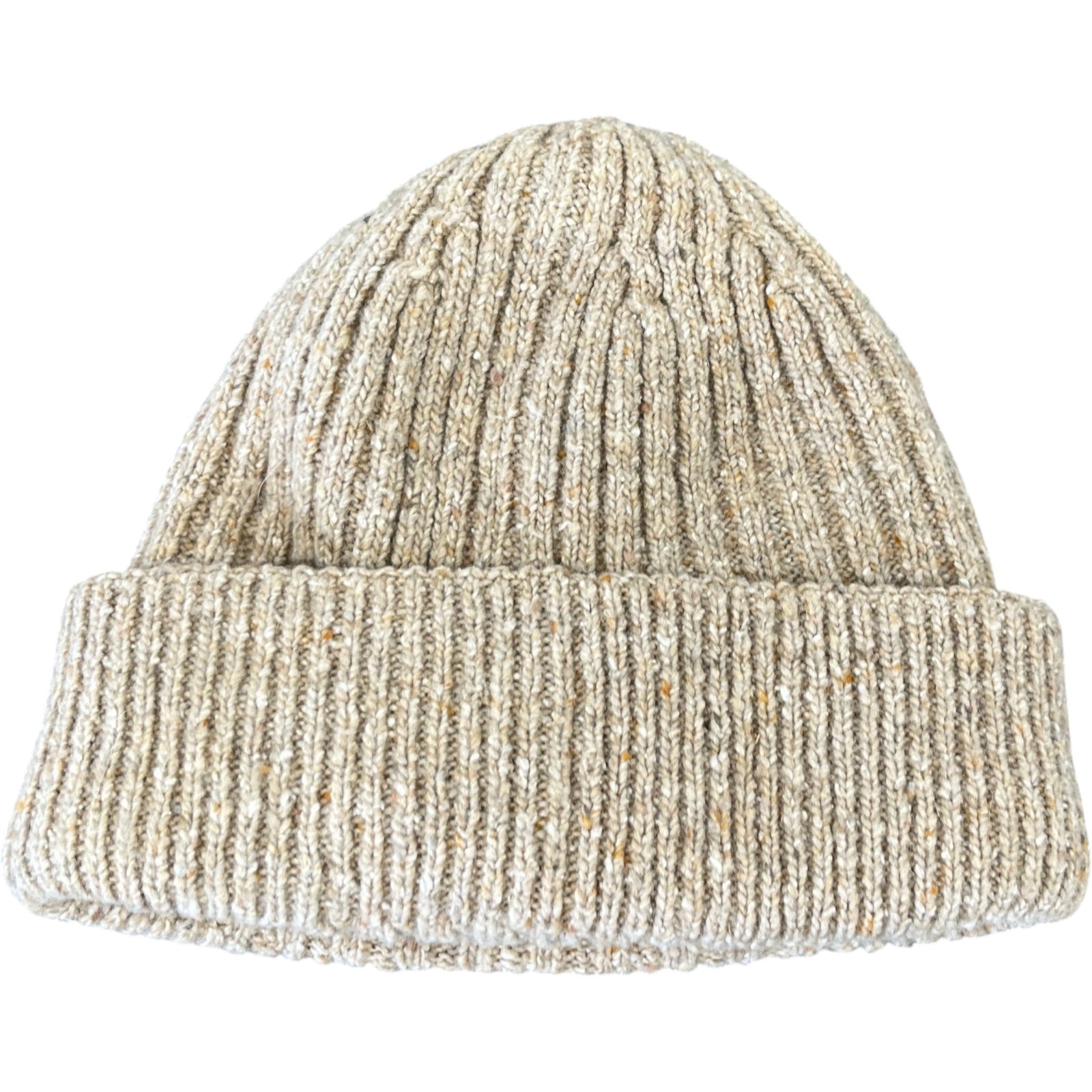 Women's Embroidered Logo Knit Beanie Hat Brown - Photo 4