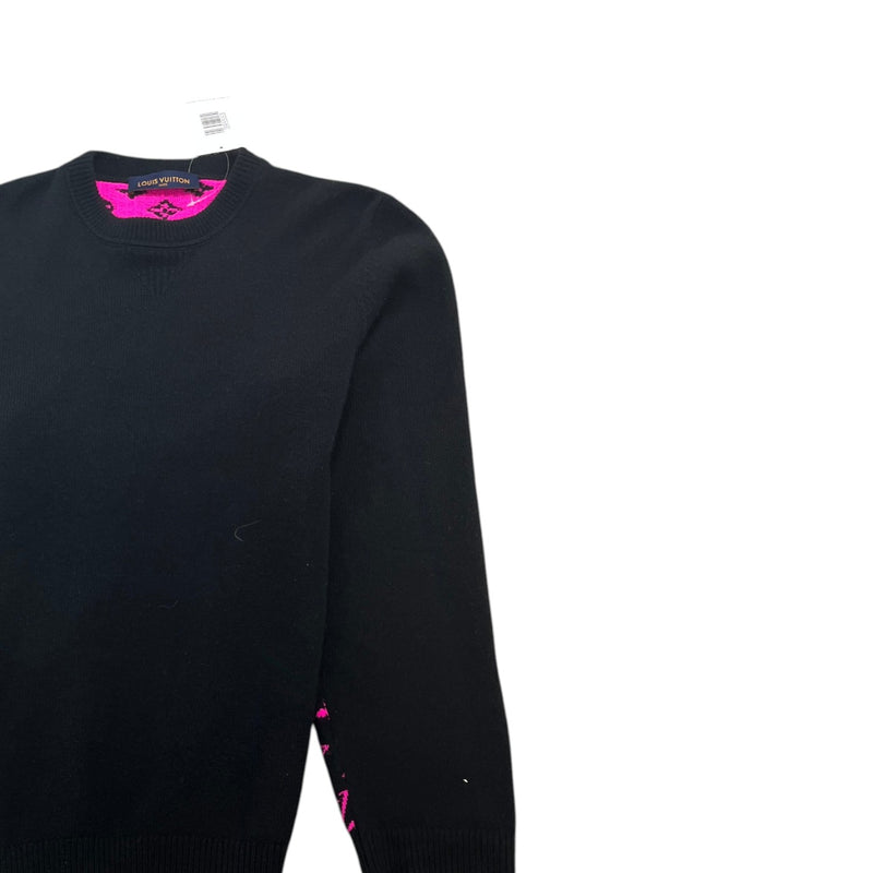 Men's Monogram Knit Jumper Black Size XL