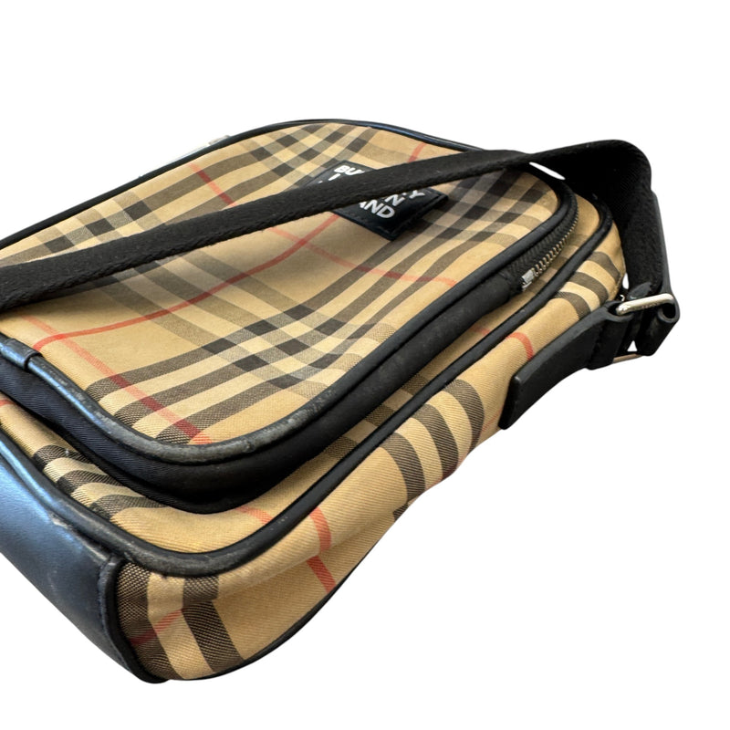 Men's Freddie Vintage Check Messenger Bag Beige