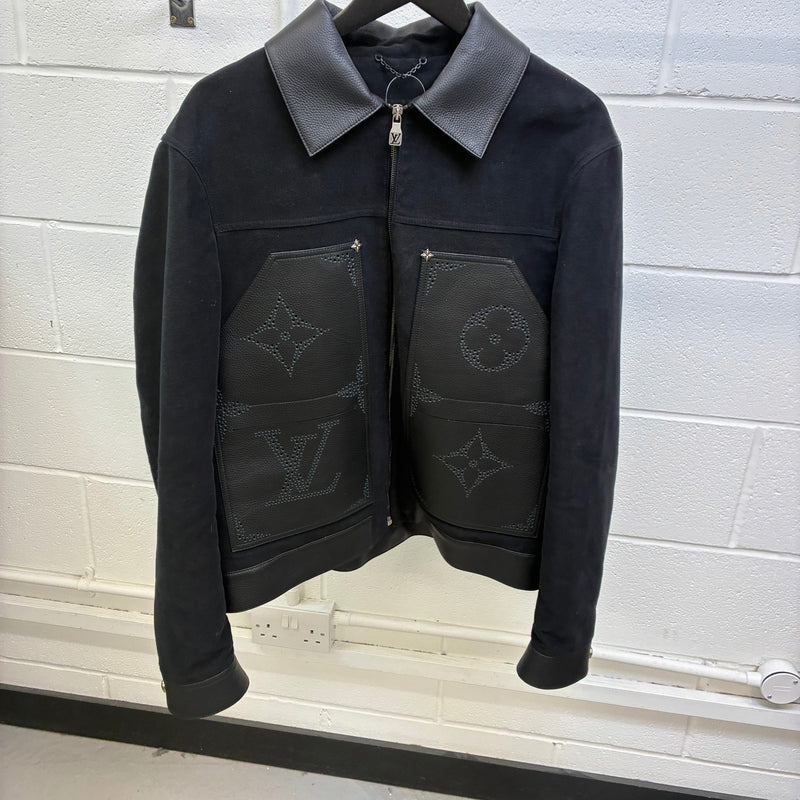 Men's Monogram Workwear Blouson Jacket Black Size XXL
