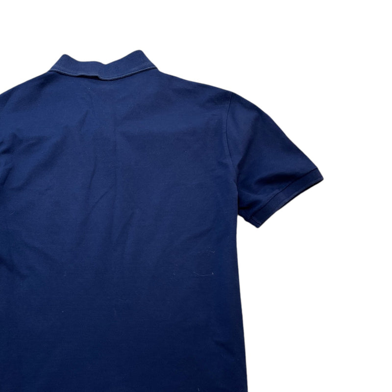 Men's Embroidered Logo Polo Shirt Navy Size M
