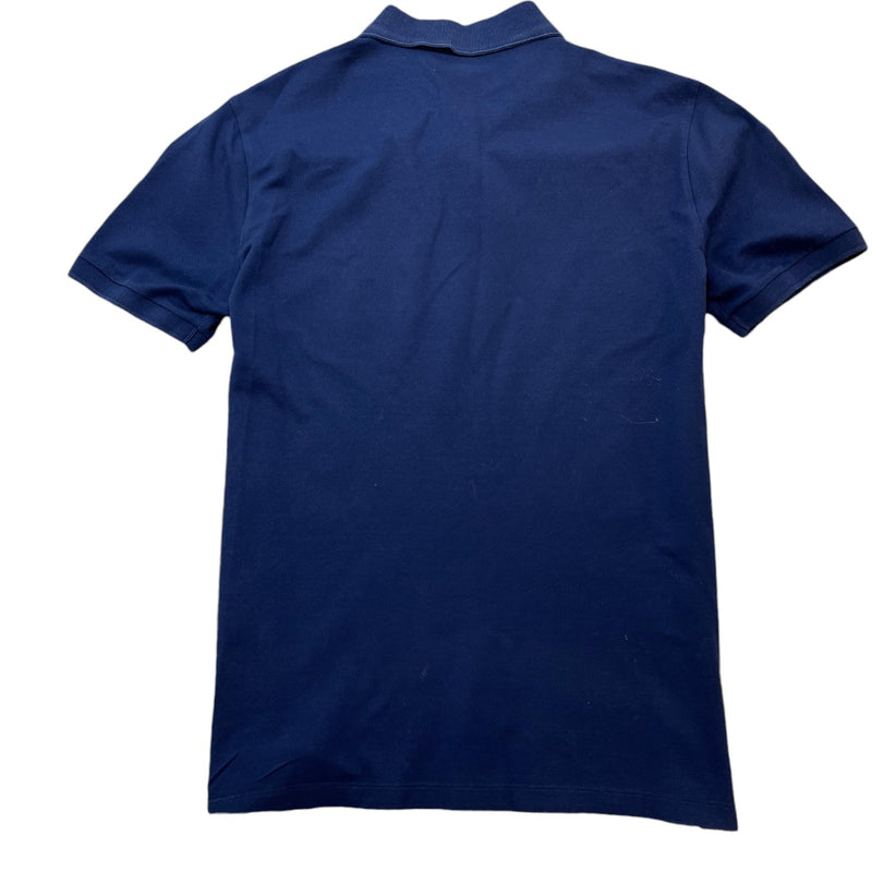 Men's Embroidered Logo Polo Shirt Navy Size M