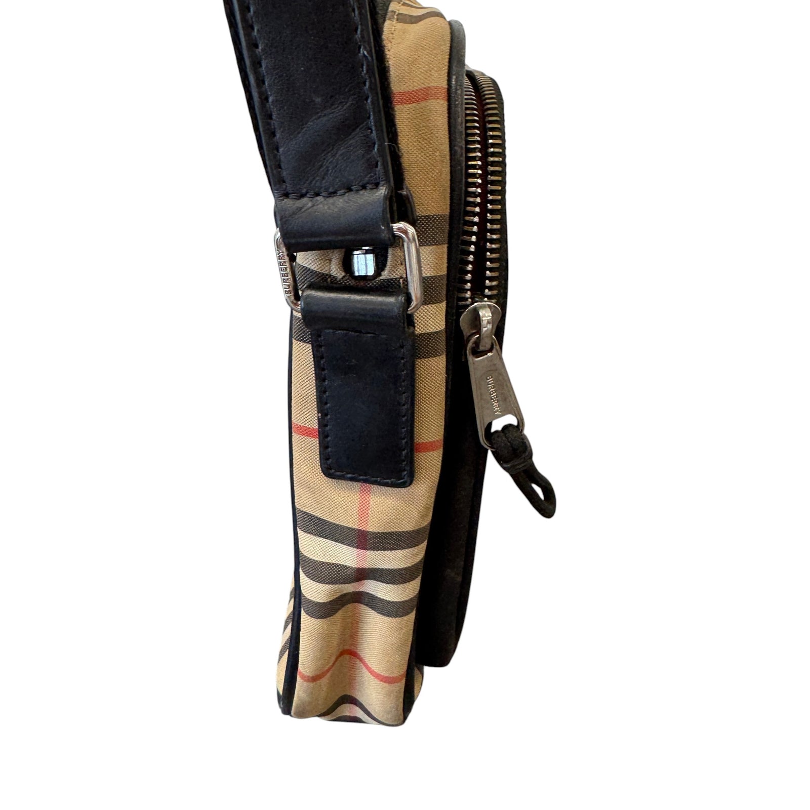 Men's Freddie Vintage Check Messenger Bag Beige - Photo 9