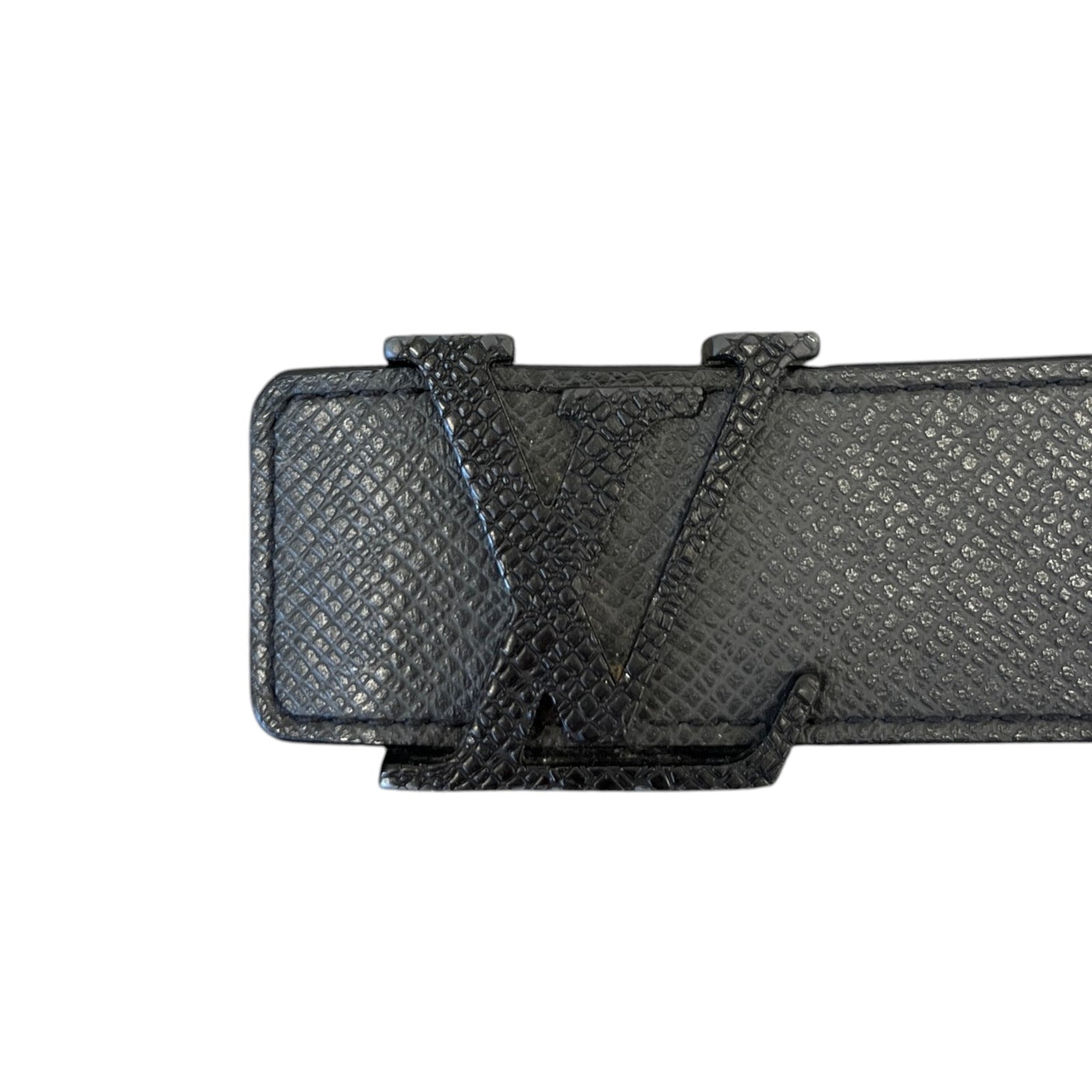 Men's LV Buckle Belt Black Size 34" - Photo 5
