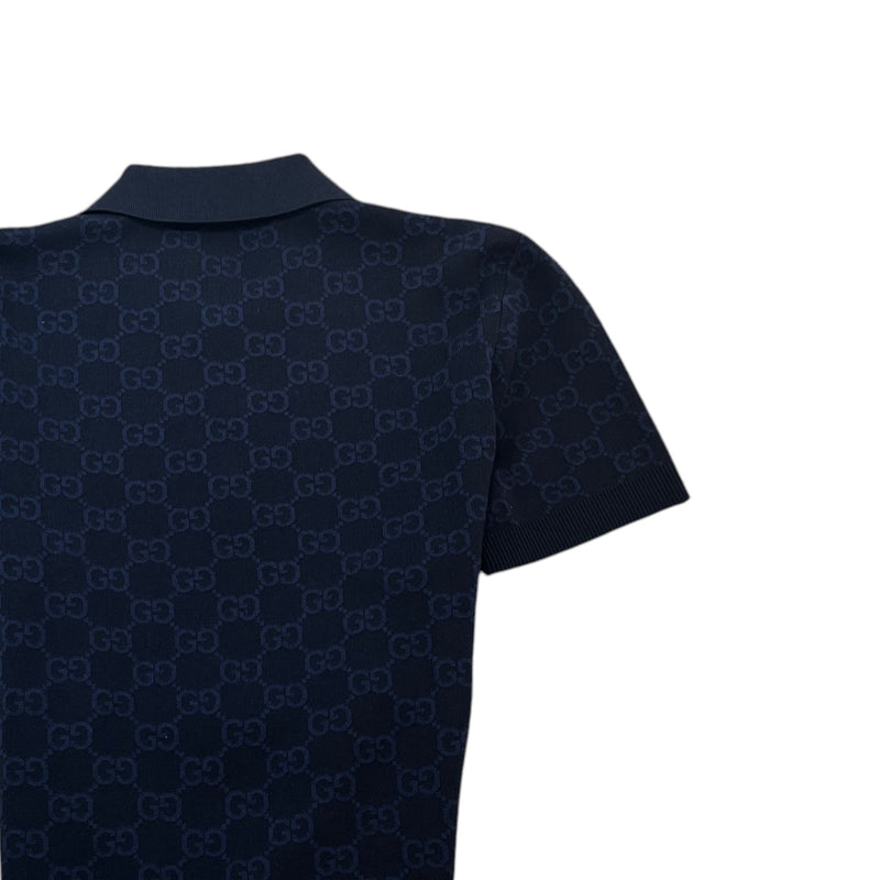 Men's GG Jacquard Polo Shirt Navy Size M