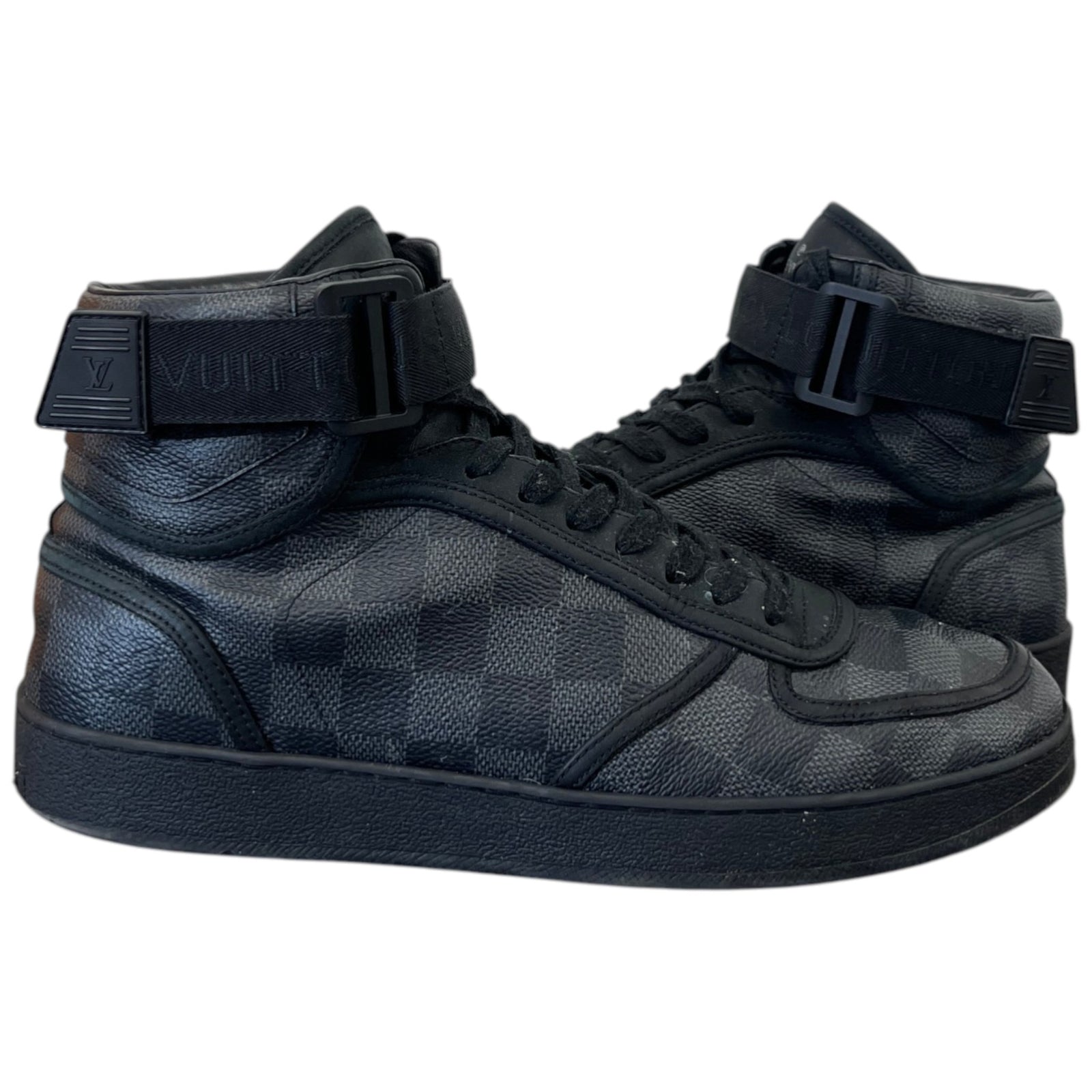 Men's Rivoli Damier High Trainers Black Size EU 40 / UK 6 - Photo 3