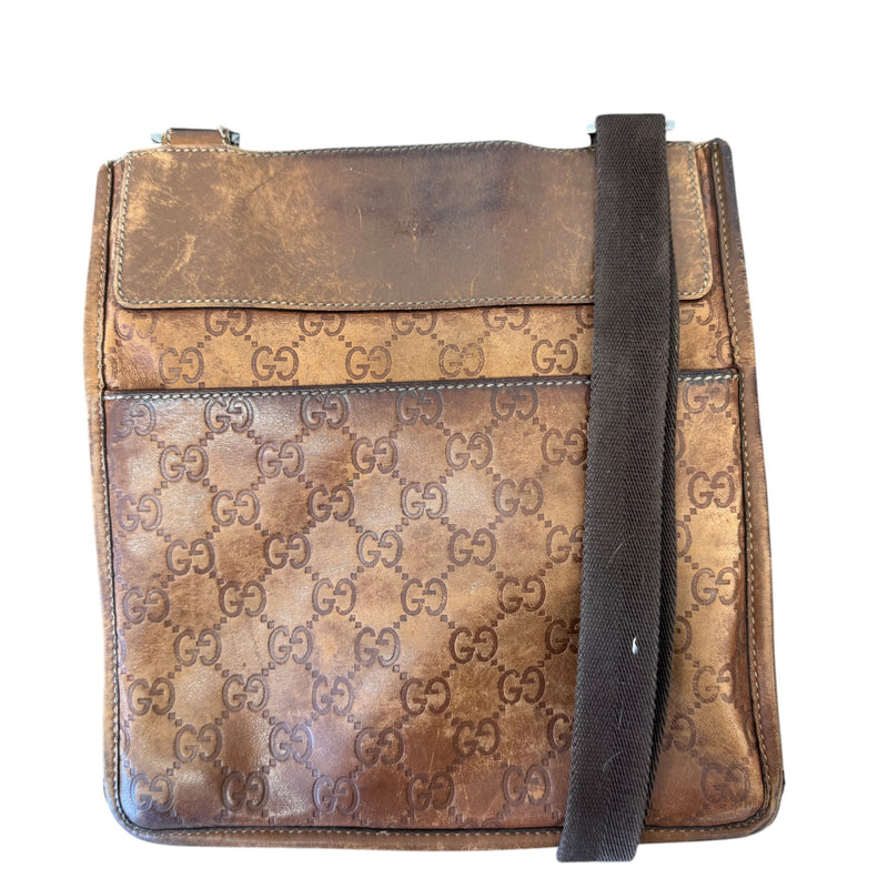 Men's Gg Supreme Crossbody Bag Brown