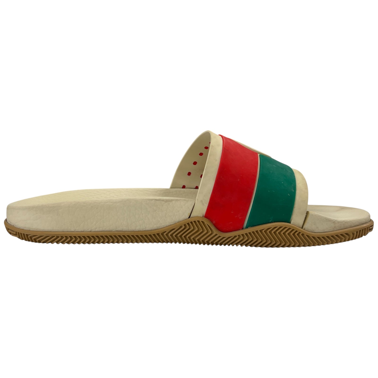Men's Interlocking G Web Slides Beige Size EU 44 / UK 10 - Photo 4
