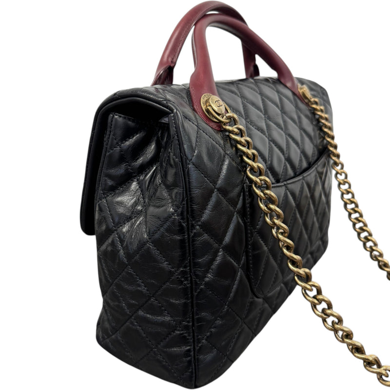Women's Medium Castle Rock Flap Handbag Black
