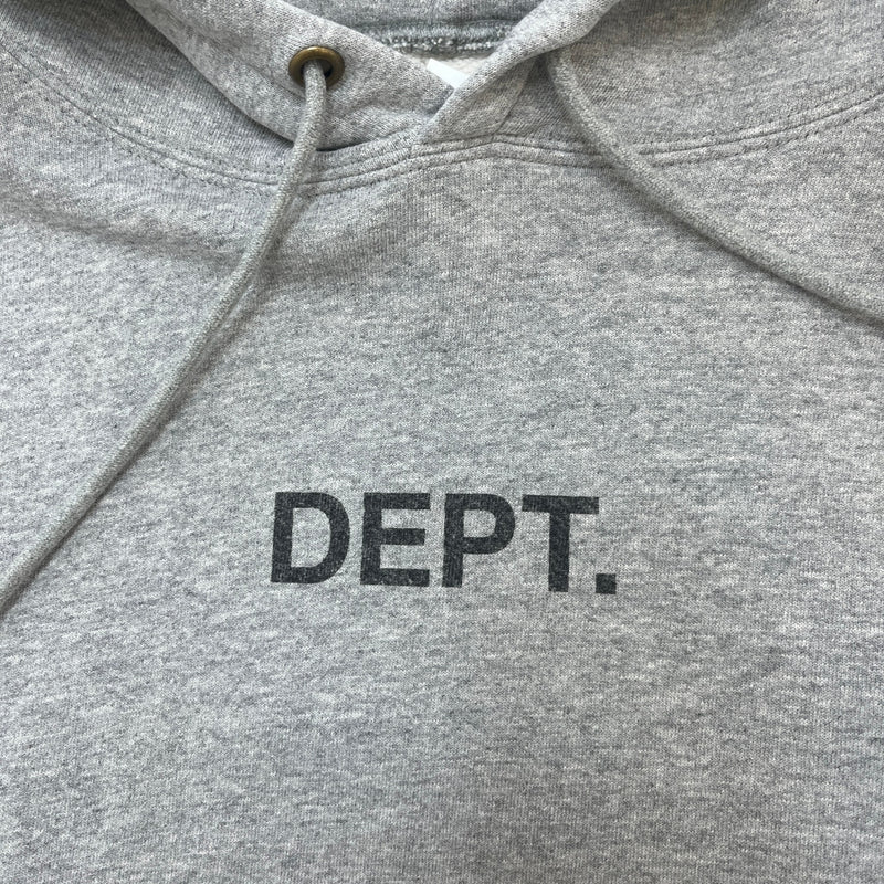 Men's Logo Print Hoodie Grey Size XL