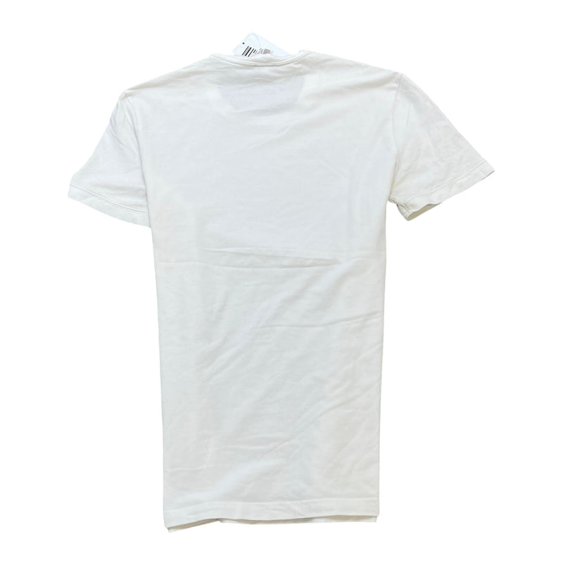 Men's Embroidered Logo T-Shirt White Size XS