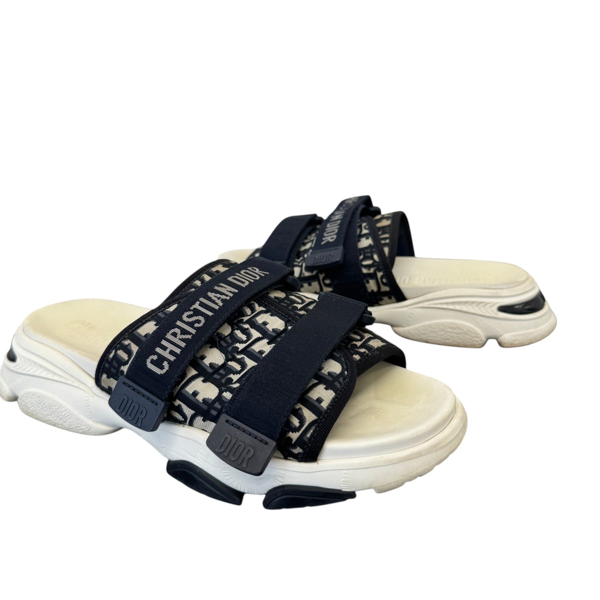 Women's D-Wander Oblique Slides White Size UK 7 / EU 40 - Photo 3