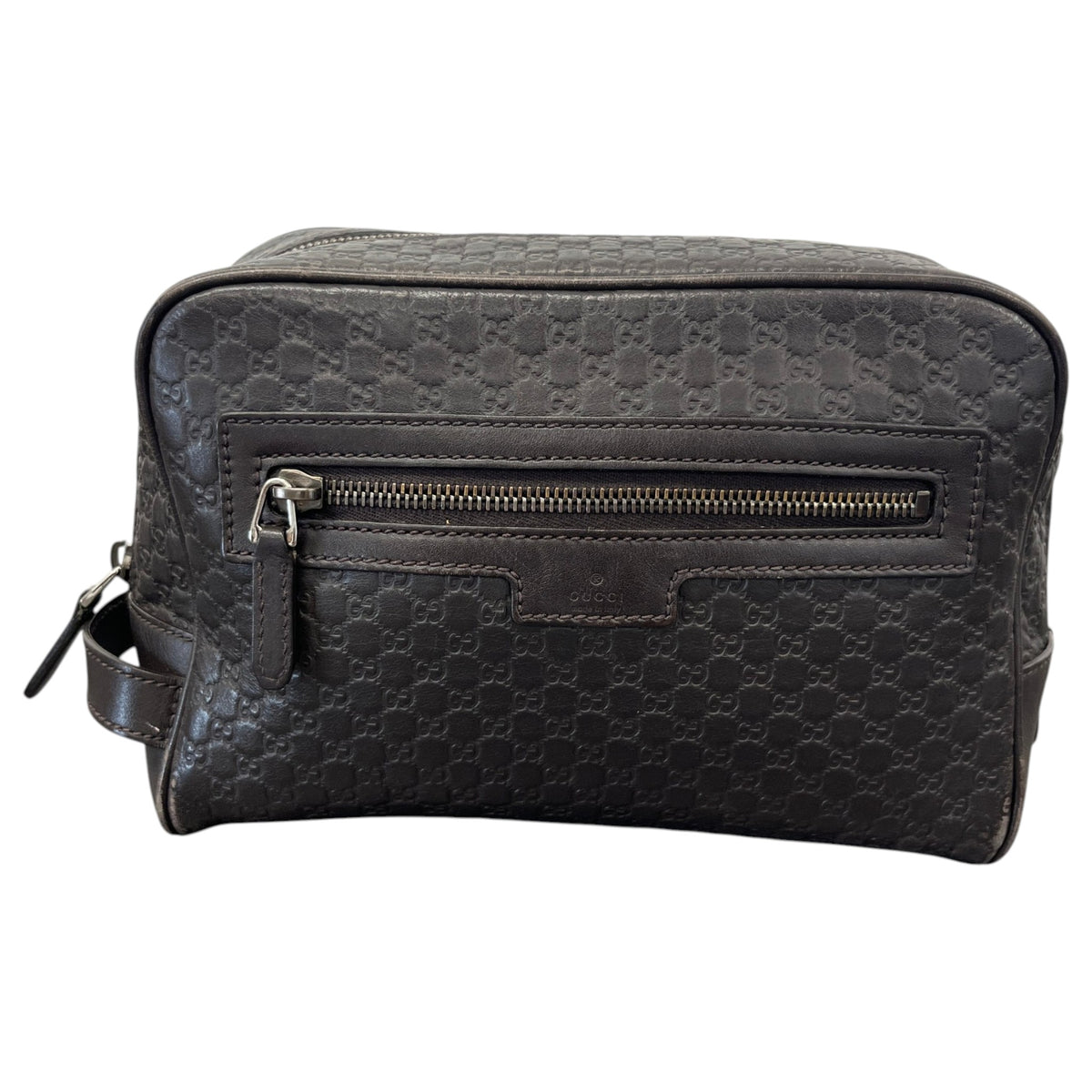 Men's Micro Gussissima Toiletry Bag Brown - Photo 1
