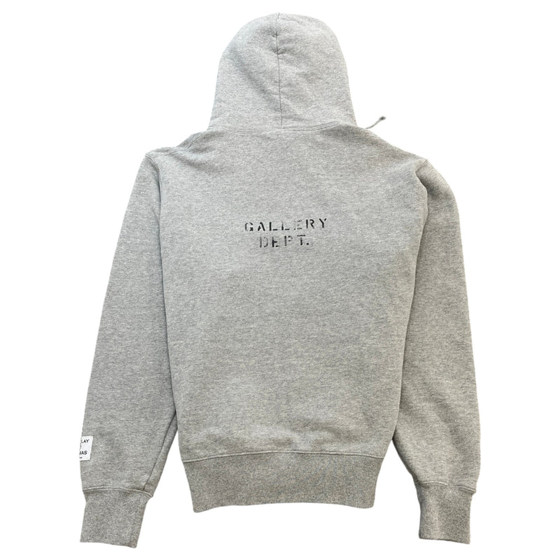 Men's Logo Print Hoodie Grey Size XL