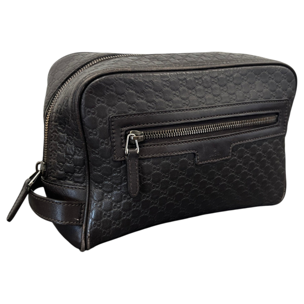 Men's Micro Gussissima Toiletry Bag Brown - Photo 3
