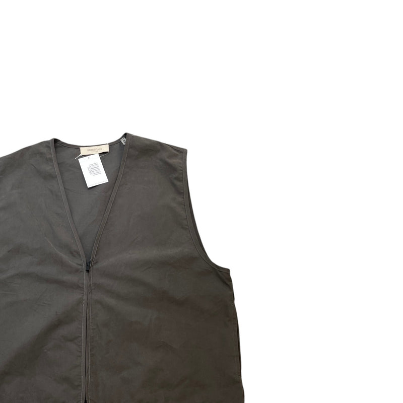Men's V Neck Gilet Grey Size M