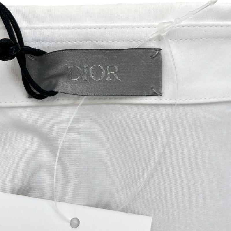 Men's Woven Embroidered Logo Shirt White Size S