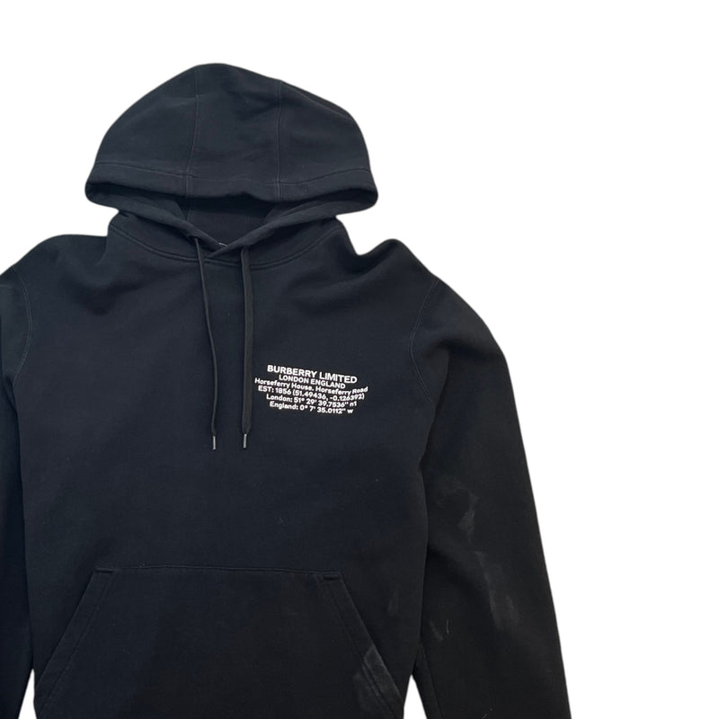 Men's Logo Print Hoodie Black Size L