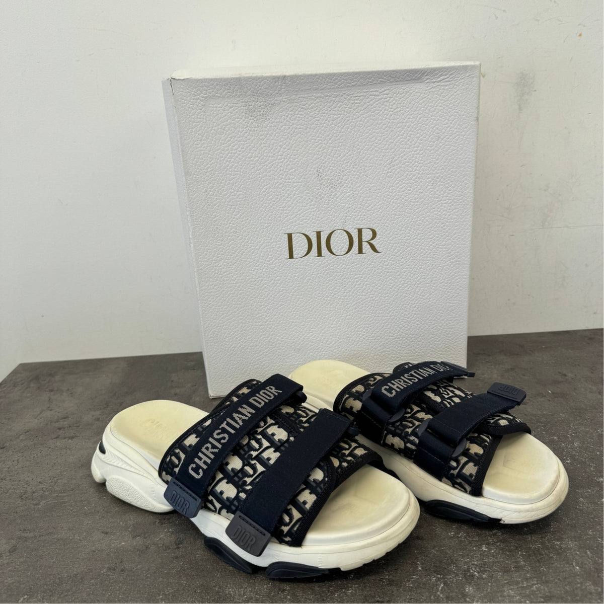 Women's D-Wander Oblique Slides White Size UK 7 / EU 40 - Photo 11