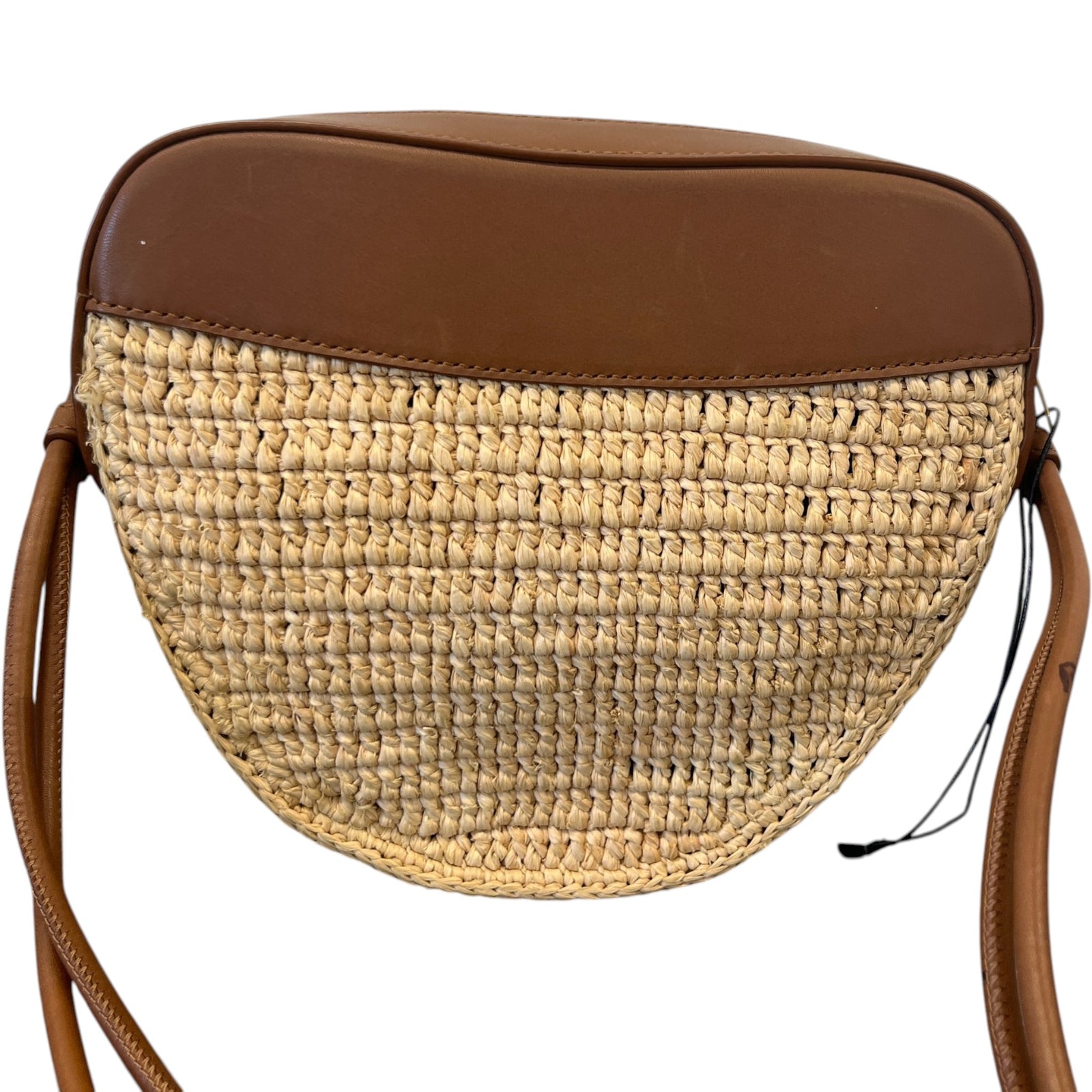 Women's Heart Raffia Crossbody Bag Brown - Photo 3