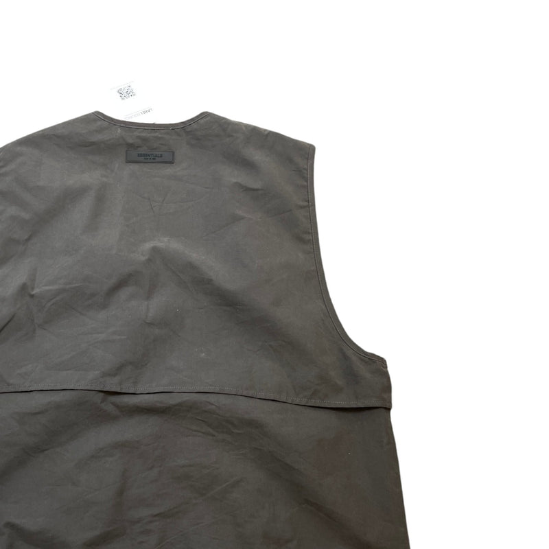 Men's V Neck Gilet Grey Size M