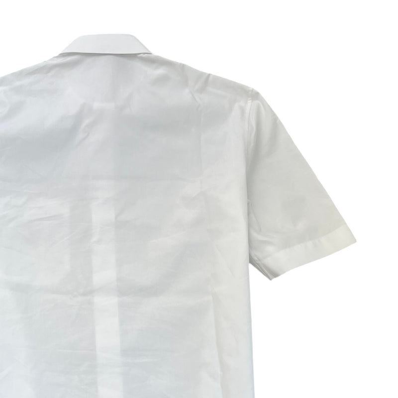 Men's Woven Embroidered Logo Shirt White Size S