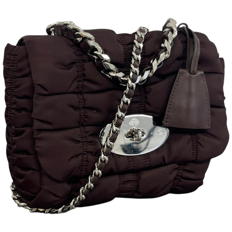 Women's Ruched Shell Quilted Lily Small Handbag Brown