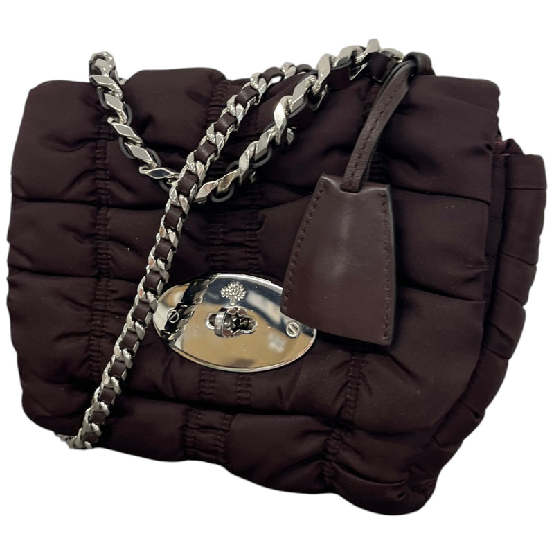 Women's Ruched Shell Quilted Lily Small Handbag Brown
