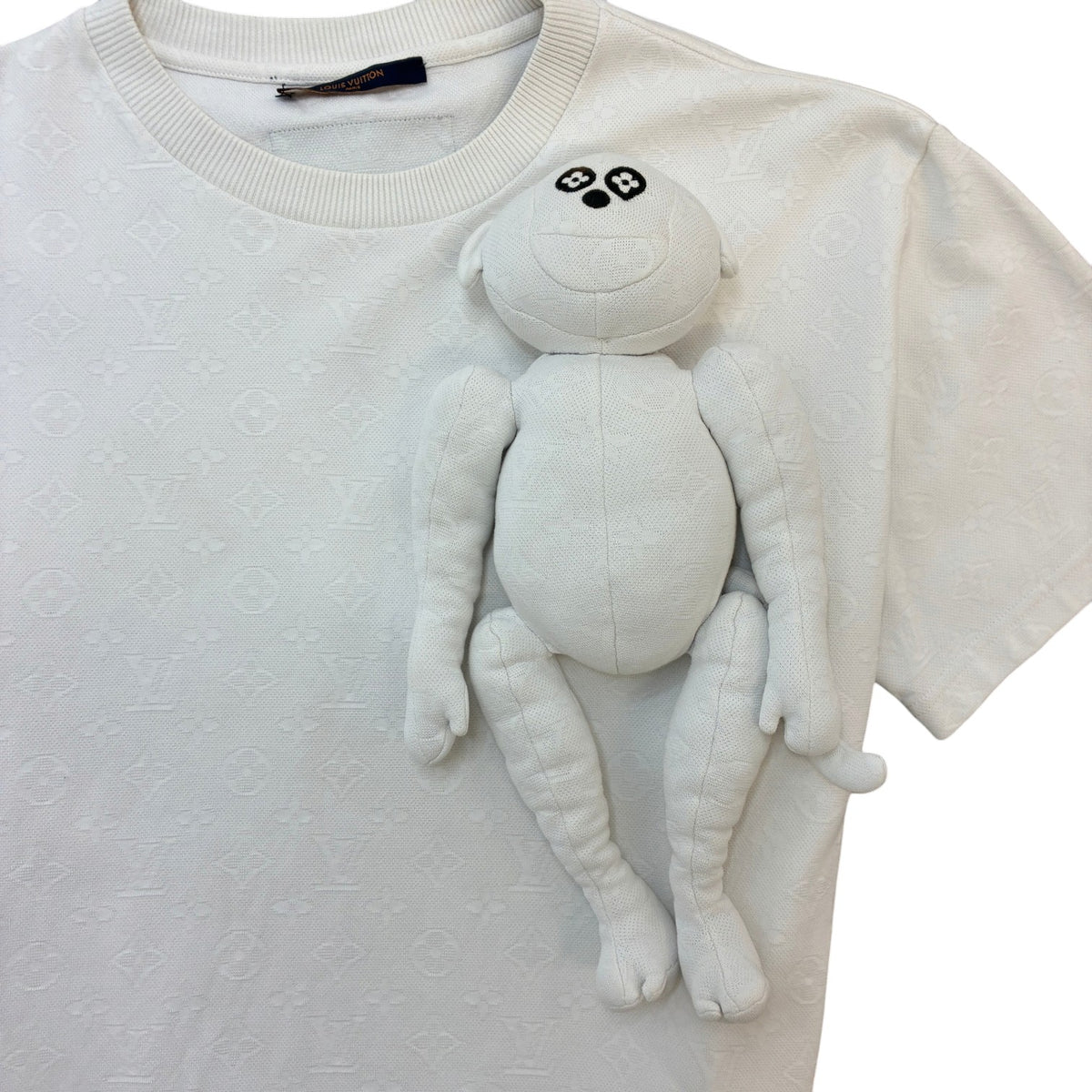 Men's x Virgil Abloh S/S21 3D MONKEY T-Shirt White Size XL - Photo 5