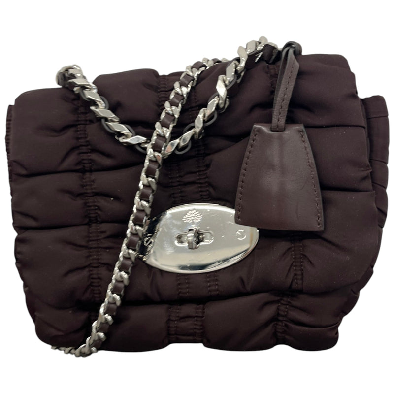 Women's Ruched Shell Quilted Lily Small Handbag Brown
