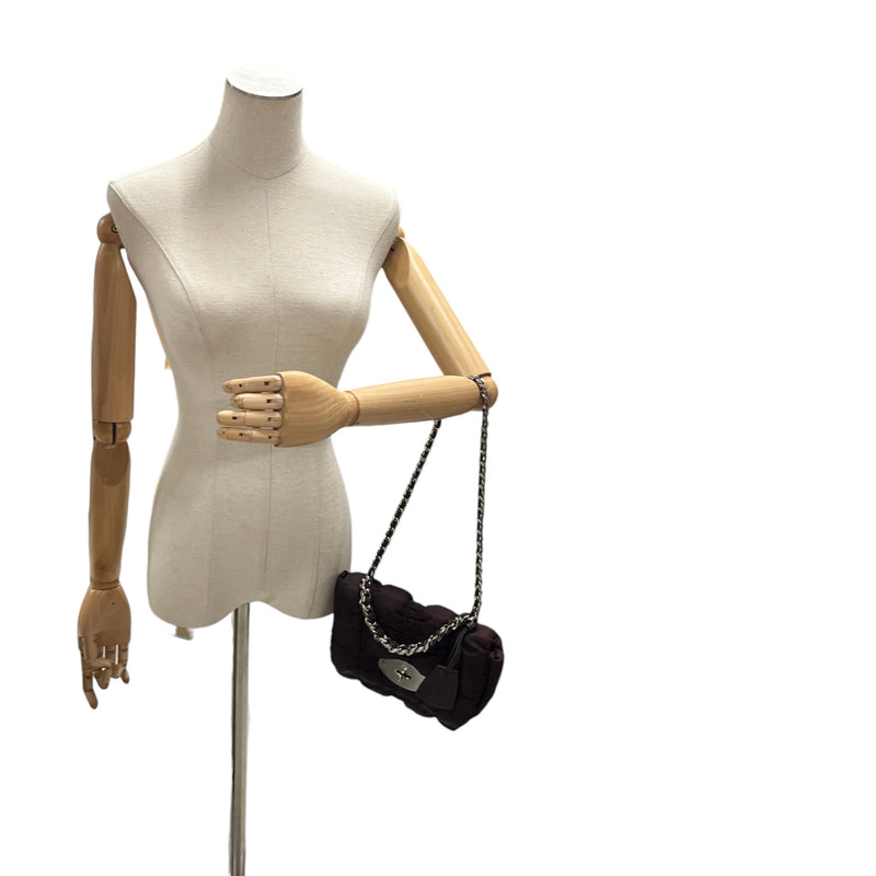 Women's Ruched Shell Quilted Lily Small Handbag Brown