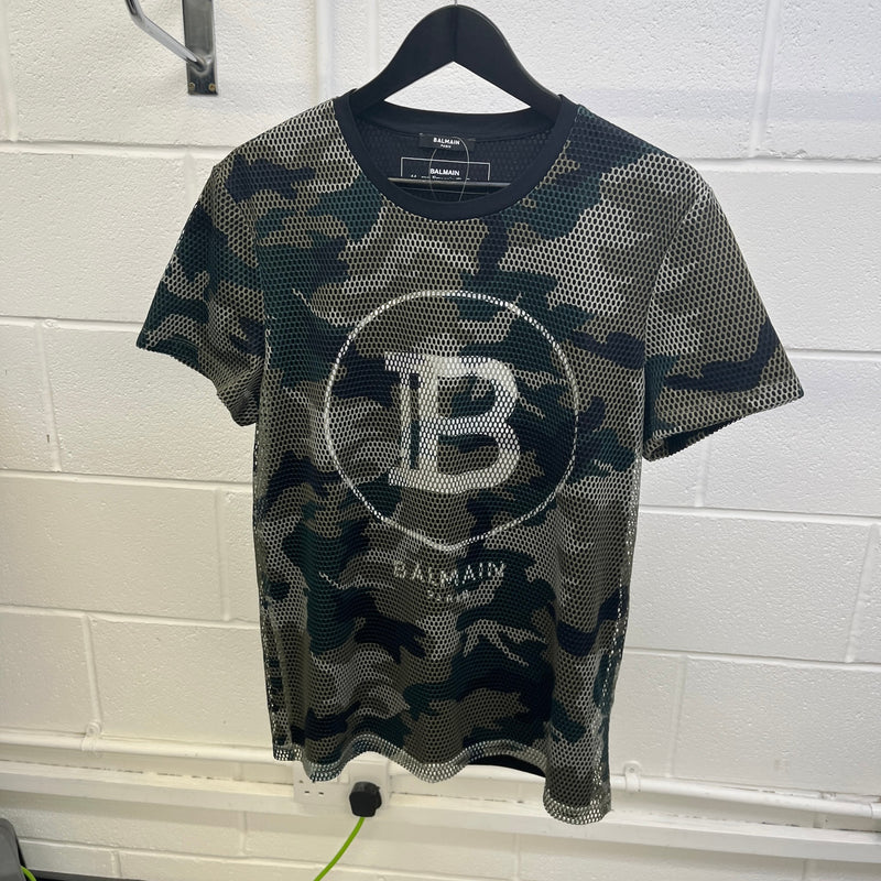 Men's Mesh Camo T-Shirt Green Size L